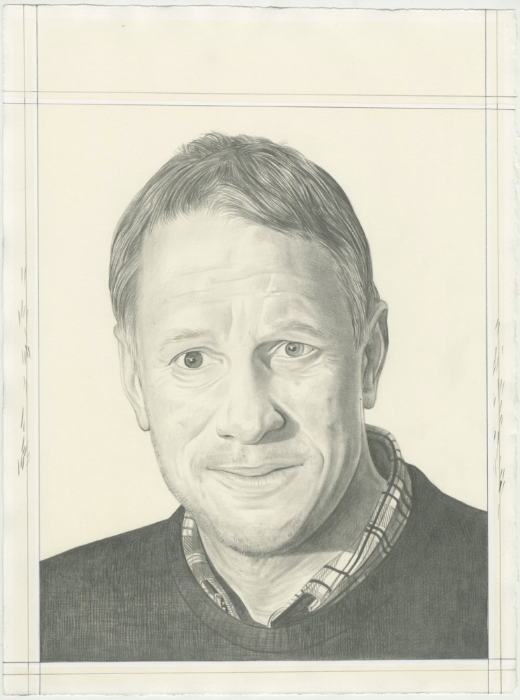 Jeff Elrod. Pencil on paper by Phong H. Bui