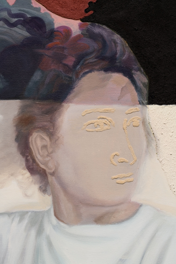 Allison Katz
Nippy, 2017
Detail
Acrylic, oil and sand on canvas
68 7/8 x 49 1/4 inches
(175 x 125 cm)
