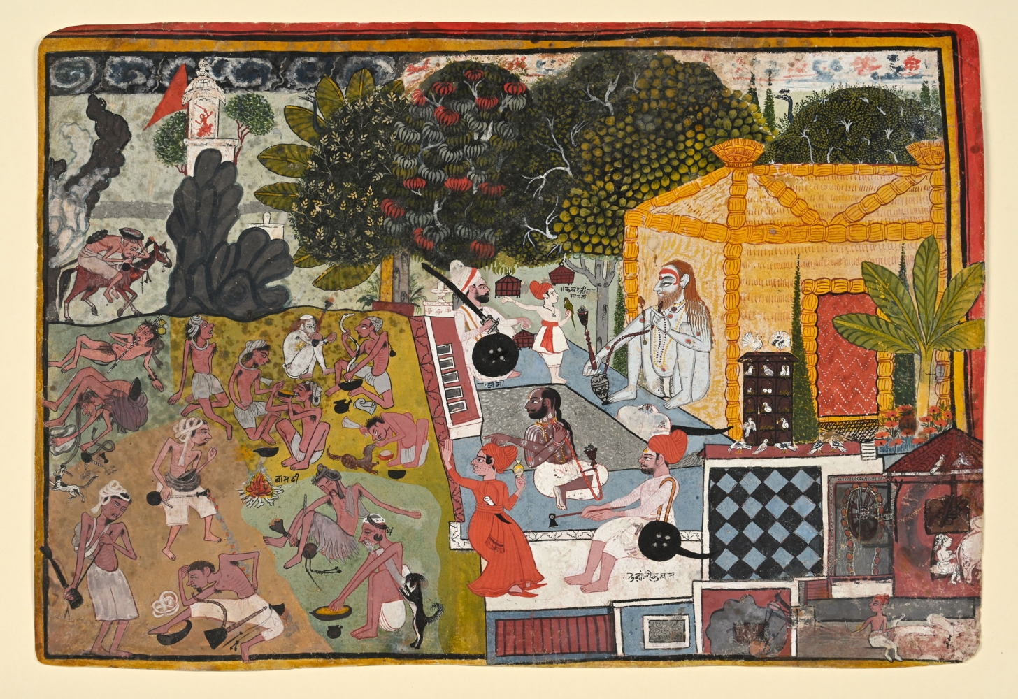 A prince, an ascetic and drug-addled sadhus, c. 1790