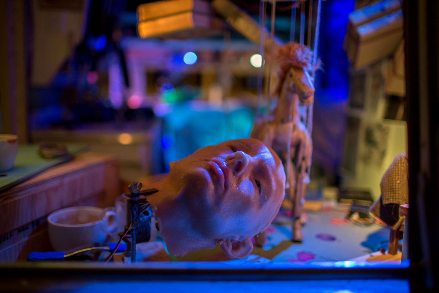 Janet Cardiff &amp;amp; George Bures Miller
The Marionette Maker,&amp;nbsp;2014
Detail
Mixed media installation including caravan, marionettes, robotics, audio, and lighting
​Duration: Approximately 14 minutes, looped
184 x&amp;nbsp;222 x&amp;nbsp;130 inches
(467.4 x 563.9 x 330.2 cm)