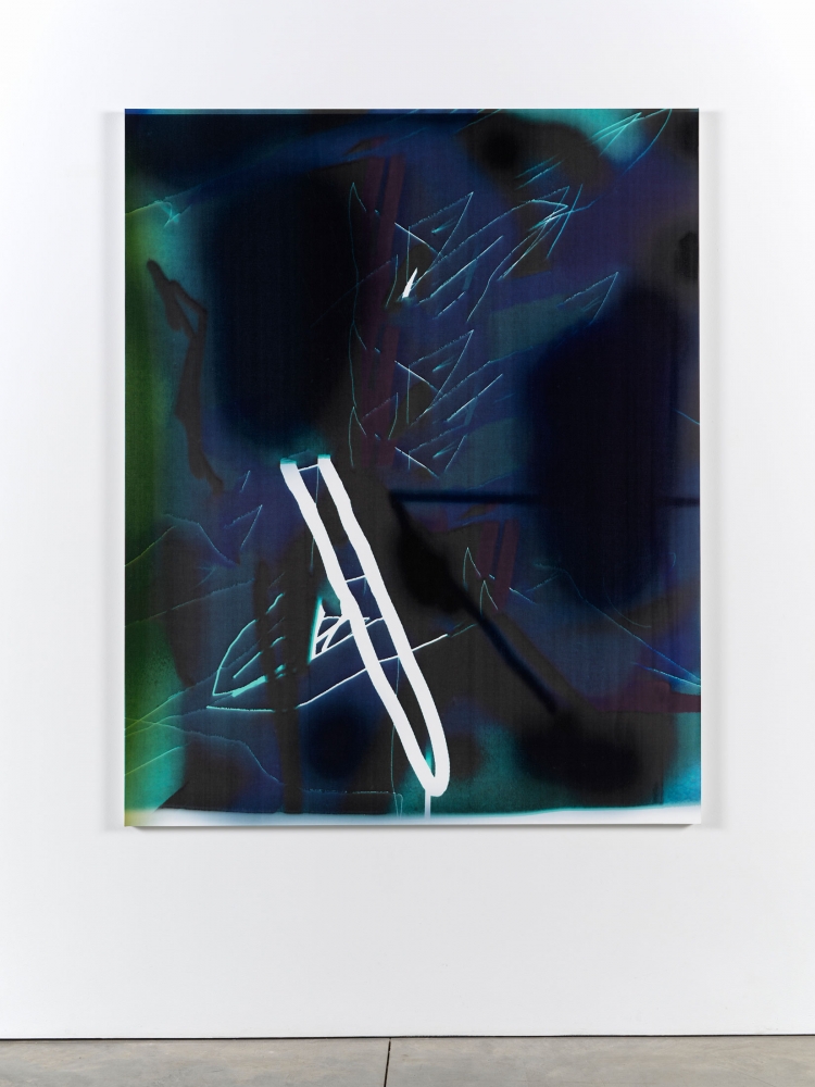 Jeff Elrod
Blue Trance, 2019
Inkjet, acrylic, and spray paint on linen
73 1/2 x 58 in
(186.7 x 147.3 cm)