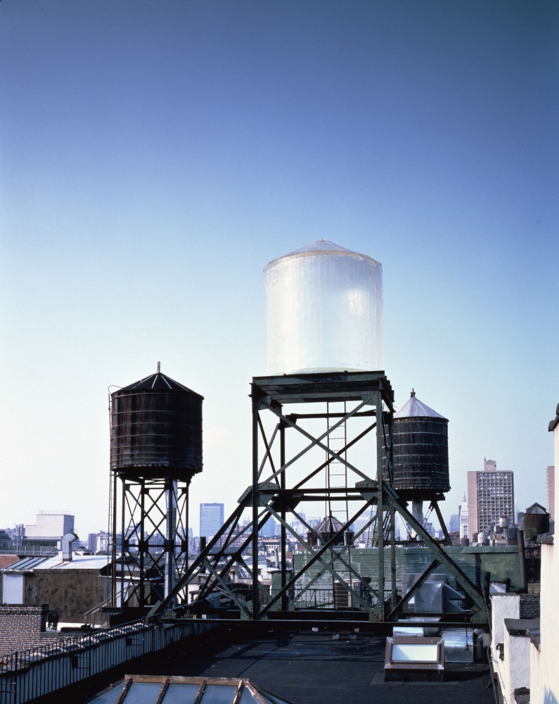 Rachel Whiteread
Water Tower, 1998
Resin and steel
134 x 96 inches
(340.4 x 243.8 cm)