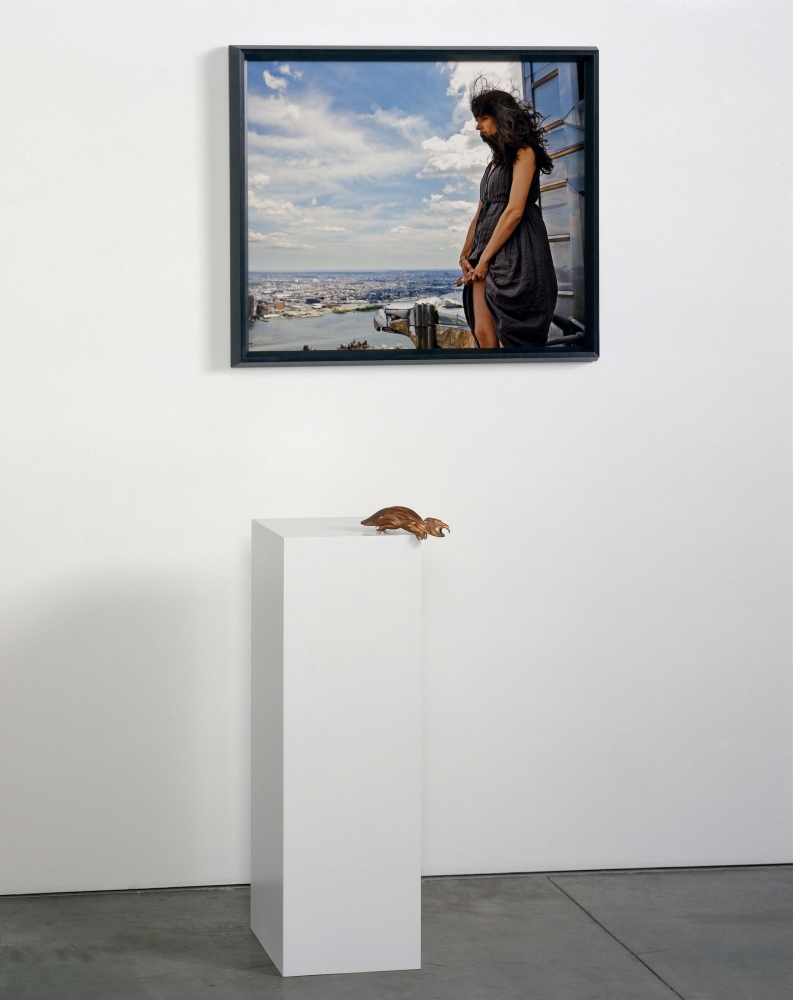 Janine Antoni
Conduit, 2009
Copper sculpture with urine verdigris patina, framed digital c-print
Edition of 10 and 4 artist&amp;#39;s proofs
Image size: 25 x 30 inches (63.5 x 76.2 cm)
Sculpture: 2 x 7 1/4 x 2 1/4 inches (5.1 x 18.42 x 5.72 cm)