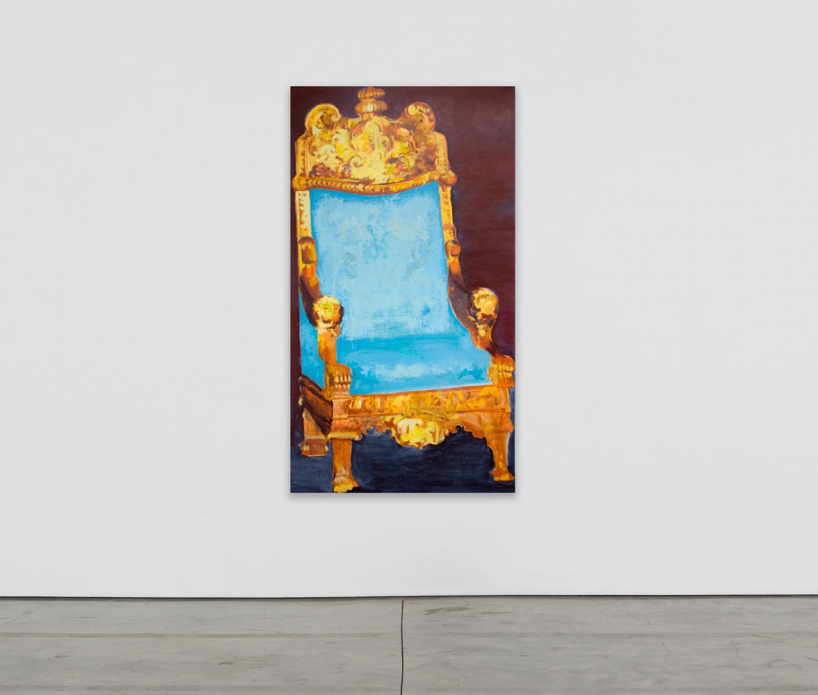 Mohammed Sami
Electric Chair I, 2019-20
Acrylic on linen
74 3/4 x 41 1/8 inches
(190 x 104.5 cm)