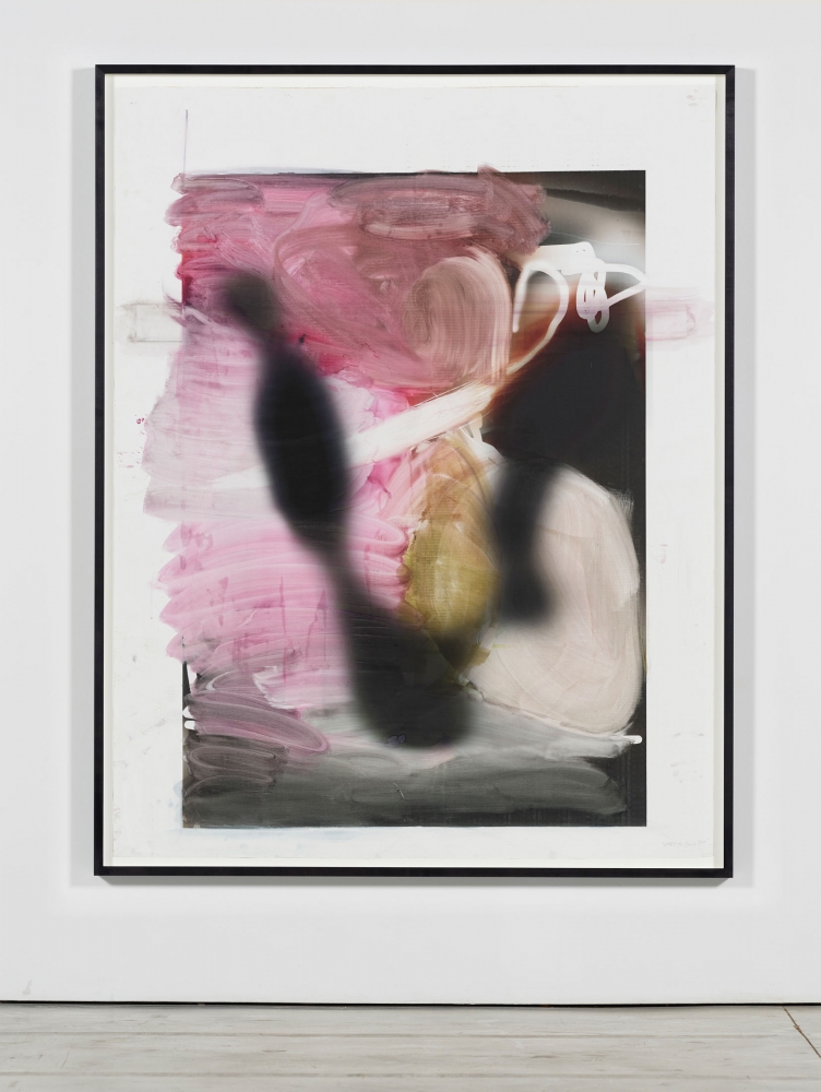 Jeff Elrod
V, 2020
Inkjet ink and acrylic on linen
Framed: 86 1/8 x 68 inches (218.8 x 172.7 cm)