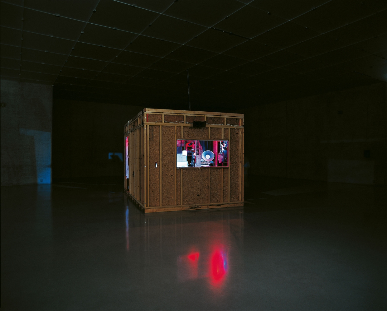 Janet Cardiff and George Bures Miller
Opera for a Small Room, 2005
Mixed media installation with sound and synchronized lighting
Duration: 20 mintes, loop
102 2/5 x 118 x 177 inches
(206.1 x 299.7 x 449.6 cm)
Installation view of&amp;nbsp;&amp;ldquo;Sensorium: Embodied Experience, Technology, and Contemporary Art: Part I&amp;rdquo; at the MIT List Visual Arts Center
Photo: Markus Tretter