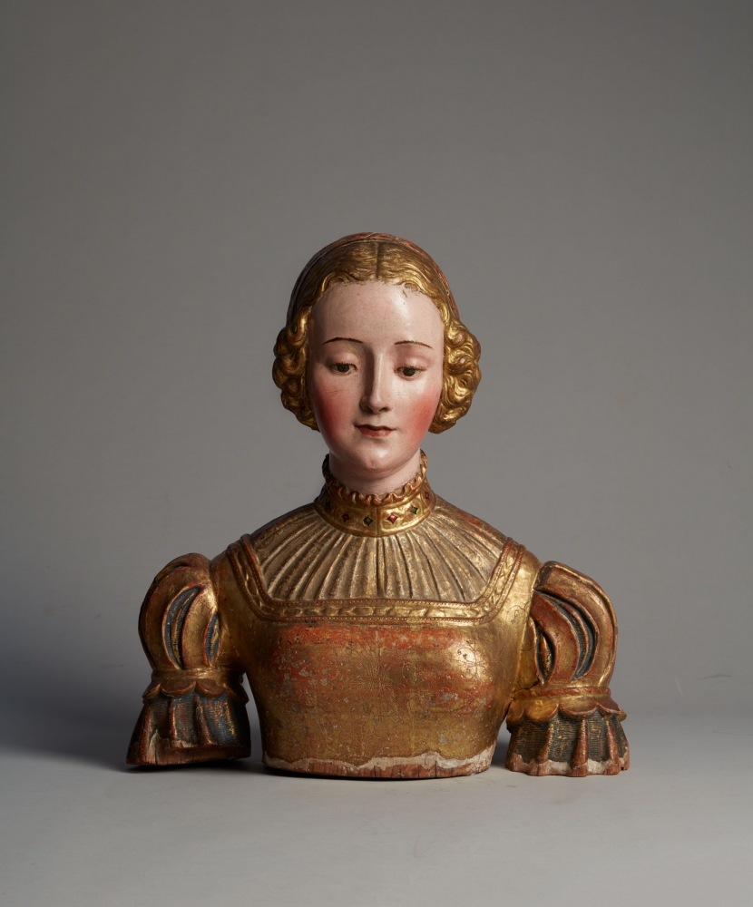 Reliquary bust with a hair net, c. 1520-40
