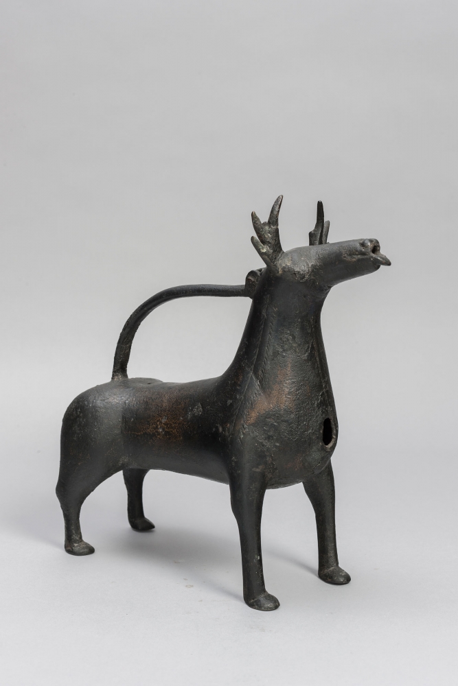 An Aquamanile in the form of a Stag, 12th century