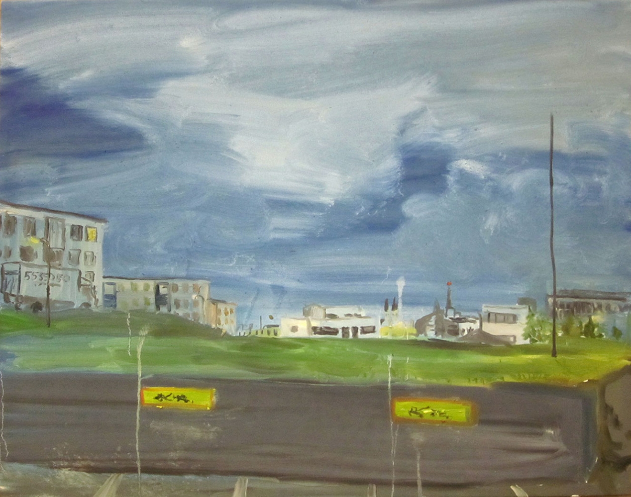 Ragnar Kjartansson
Night &amp;ndash; The Wind, 2011
Oil on canvas
27 1/2 x 35 3/8 inches
(69.85 x 89.85 cm)
