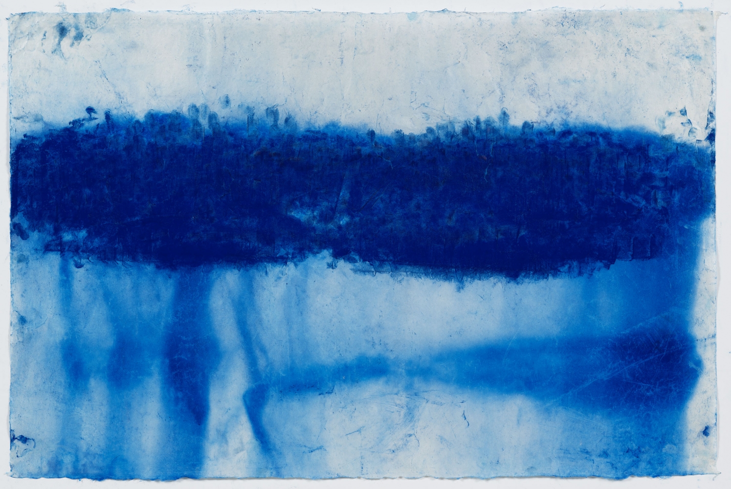 Jason Moran
Bathing the Room with Blues 3, 2020
Pigment on Gampi paper
25 3/8 x 38 1/4 inches
(64.5 x 97.2 cm)