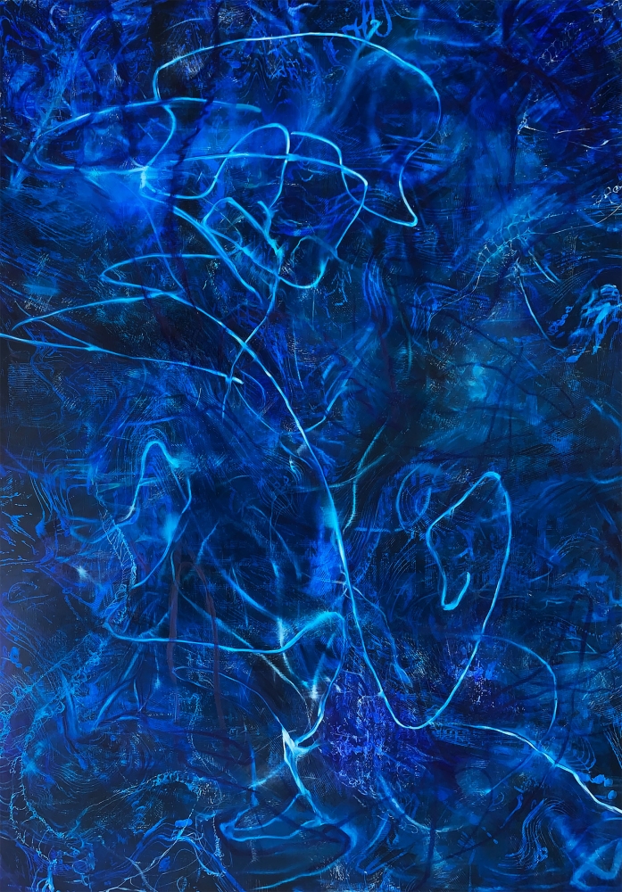 Diego Singh
Neon ManSign Underwater, 2014-2022
Oil and acrylic on linen
72 x 48 inches