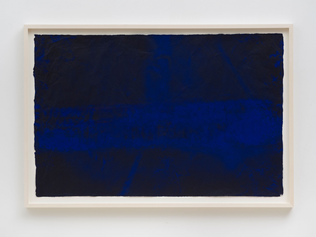 Jason Moran
Blue Calamintha, 2020
Pigment on Indigo dyed Gampi paper
25 x 38 1/4 inches
(63.5 x 97.2 cm)