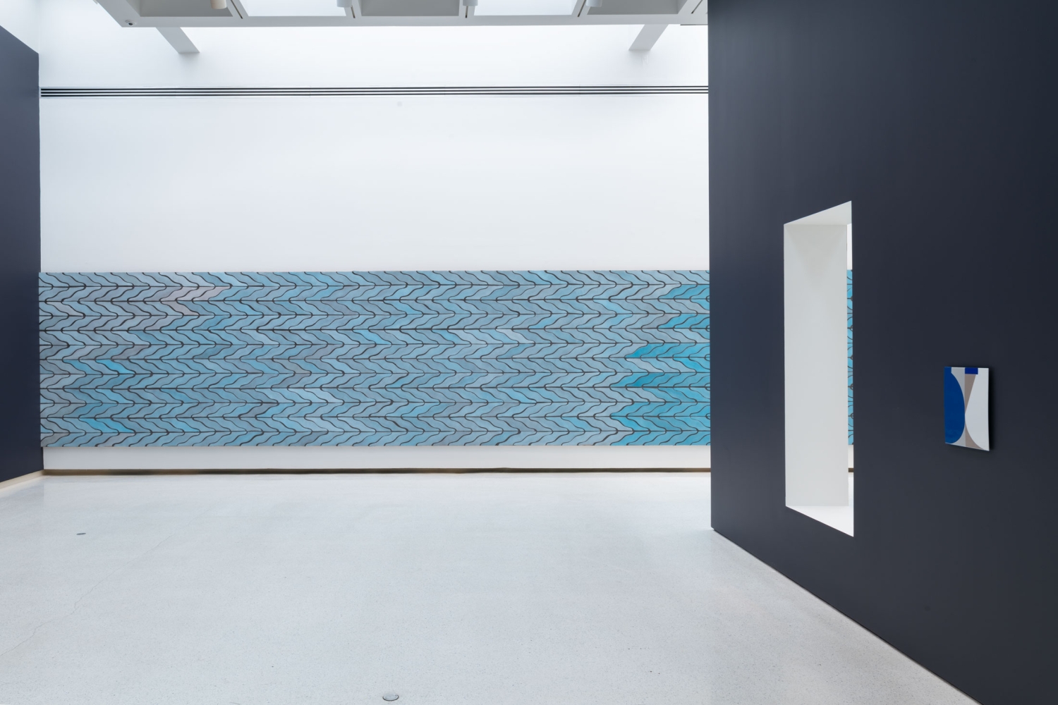Sarah Crowner
Wall (Wavy Arrow Terracotta), 2018
Glazed terracotta tiles, plywood, aluminum, mortar, grout
Dimensions variable