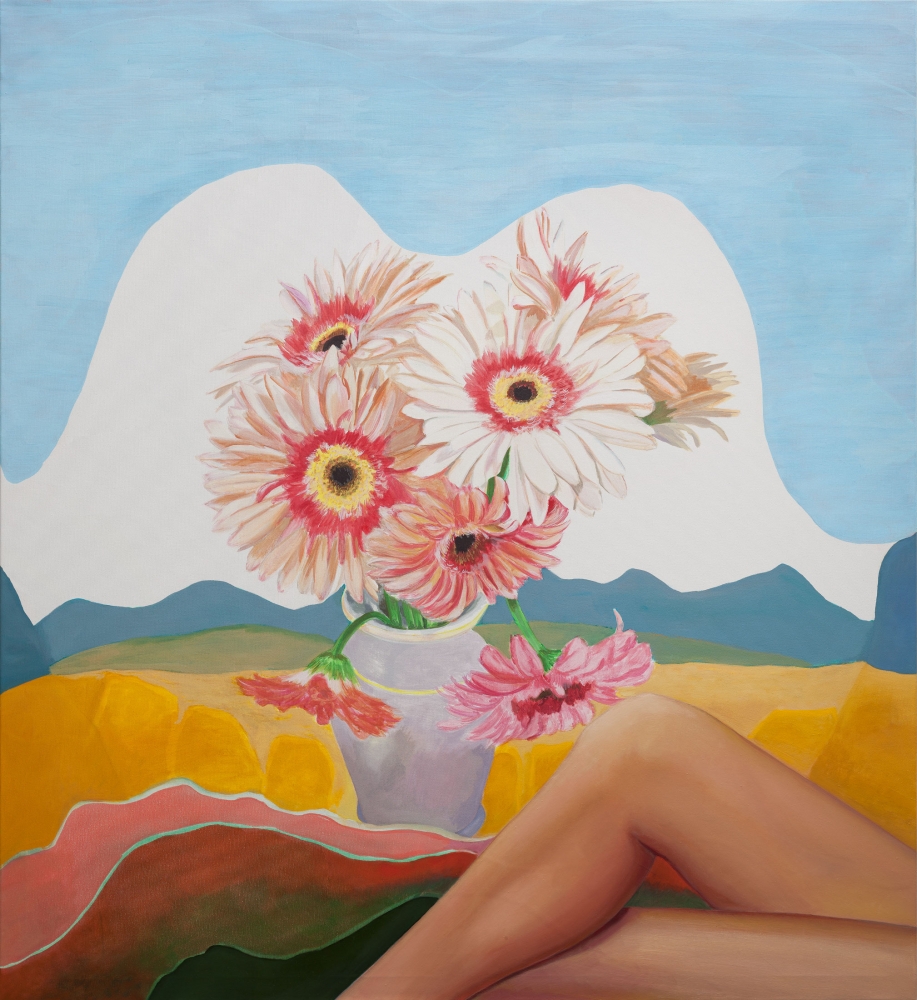 Allison Katz
Spoleto Day, 2017
Silkscreen, acrylic and oil on canvas
63 x 57 inches
(160 x 145 cm)