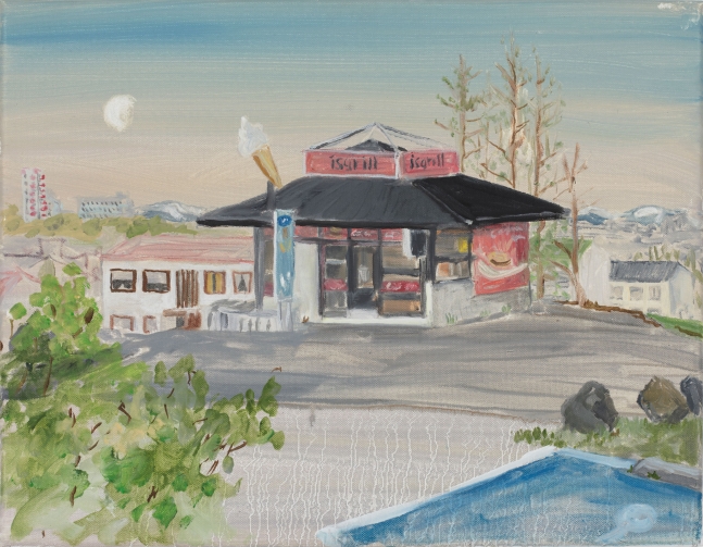 Ragnar Kjartansson
Night &amp;ndash; Ice Cream Grill, 2011
Oil on canvas
17 3/4 x 13 3/4 inches
(45 x 35&amp;nbsp;cm)