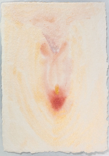 Tunga,
Untitled, from the series Anjos Maquiados, c. 2012
Watercolor and make-up on cotton paper
17 x 12 inches
(43.5 x 30.5 cm)