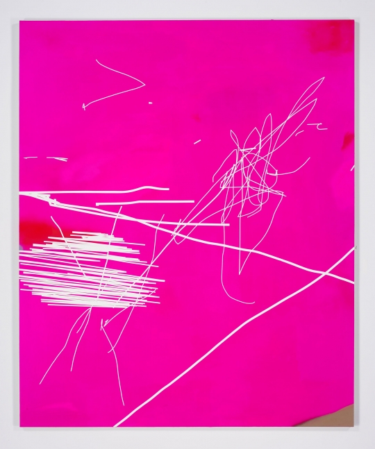 Jeff Elrod
Double Steal, 2012
Acrylic and ink on canvas
90 x 74 inches
(228.6 x 187.96 cm)