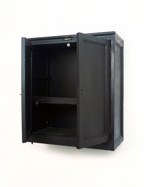 Lucia Nogueira
Cupboard, 1996
Wood, blackboard paint, nail, magnet
31 1/2 x 26 3/8 x 13 3/4 inches
(80 x 67 x 35 cm)