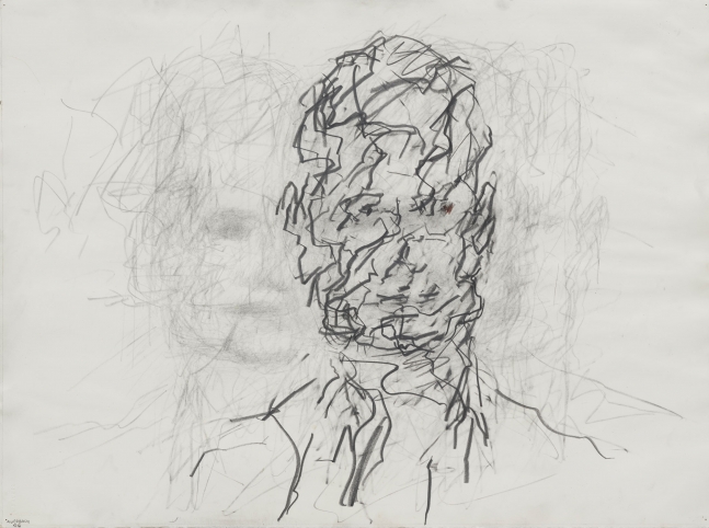 Frank Auerbach
Head of David Landau, 2006
Pencil and graphite on paper
22 1/2 x 30 1/4 inches
(57.2 x 76.8 cm)
Private Collection, Devon