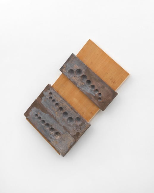 Richard Rezac
Zeno, 2021
Cast bronze and pine wood
39 x 35 1/2 x 2 3/4 inches
(99.1 x 90.2 x 7.0 cm)