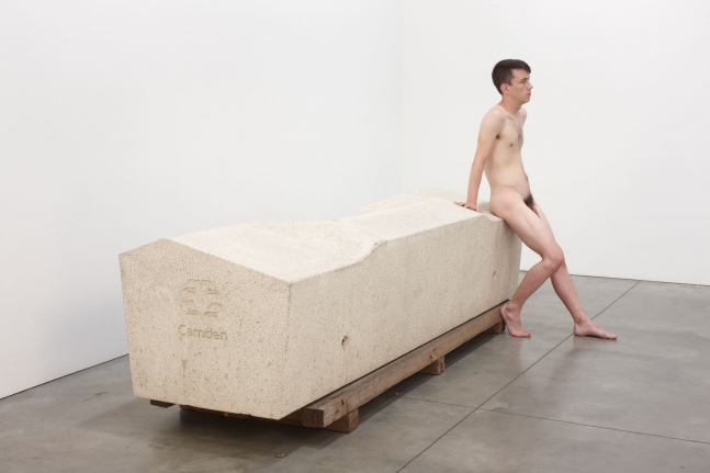 Roger Hiorns
Untitled (Security Object), 2013
Cast stone
31 1/2 x 106 3/4 x 32 1/4 inches
(80 x 271 x 82 cm)