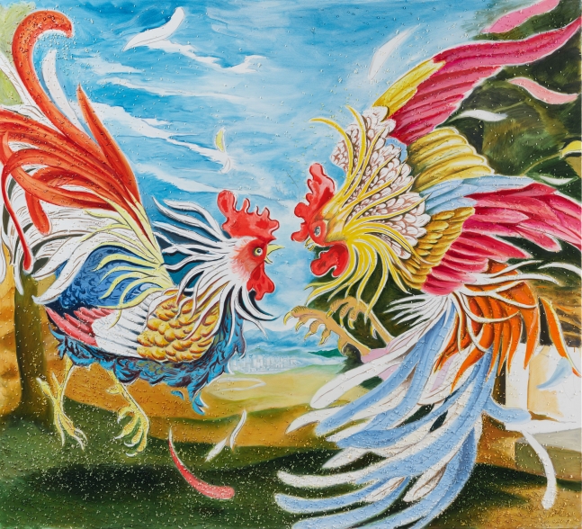 Allison Katz
Noli Me Tangere!, 2021
Oil, acrylic and rice on canvas
78 3/4 x 86 5/8 inches
(200 x 220 cm)
&amp;nbsp;