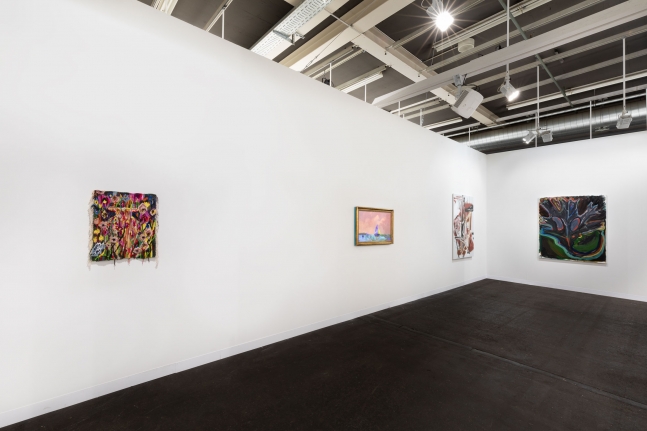 Luhring Augustine

Art Basel, Booth A3

Installation view

2019

Pictured from left: Christina Forrer, Pipilotti Rist, Jeff Elrod, Josh Smith