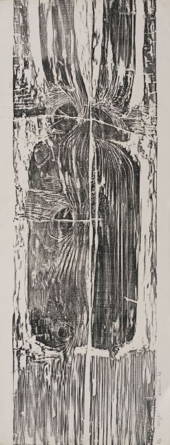 Zarina
A Sigh, 1968
Woodcut printed in black on BFK white paper
Edition of 20
25 1/2 x 9 7/8 inches
(64.77 x 25.08 cm)