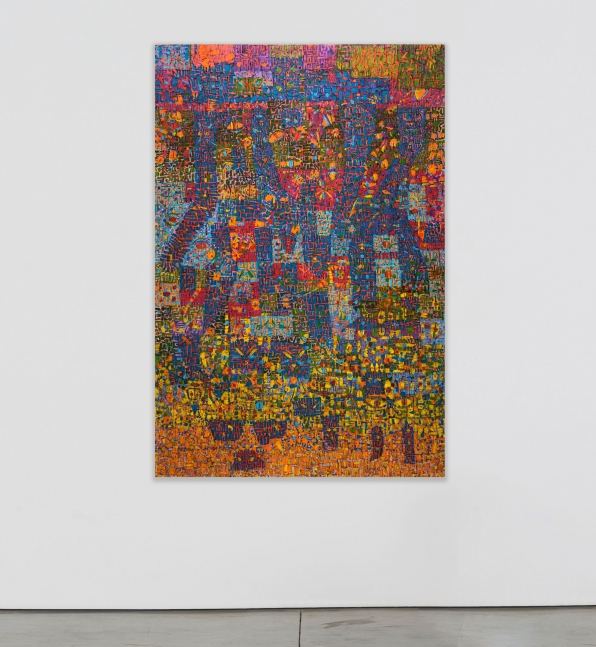 Tomm El-Saieh
Vilaj Imajin&amp;egrave;, 2021
Acrylic on canvas
72 x 48 inches
(182.9 x 121.9 cm)