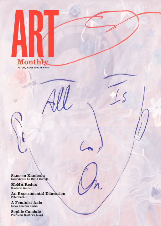 Katz painting on cover of Art Monthly 